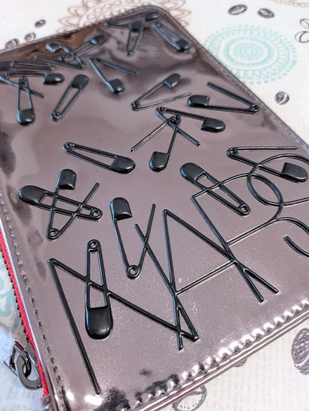 NARS Cosmetics Limited Edition Metallic Safety Pin makeup bag